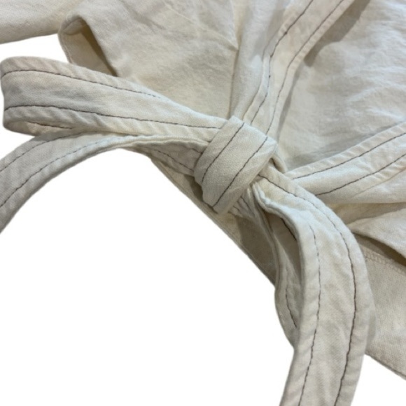 The Handloom Los Angeles Chloe Top Front Tie Crop Blouse Top - Picture 6 of 8